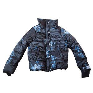 NWT Urban Retro Women's Size XS Juniors Floral Thicker Puffer Jacket Winter Cold